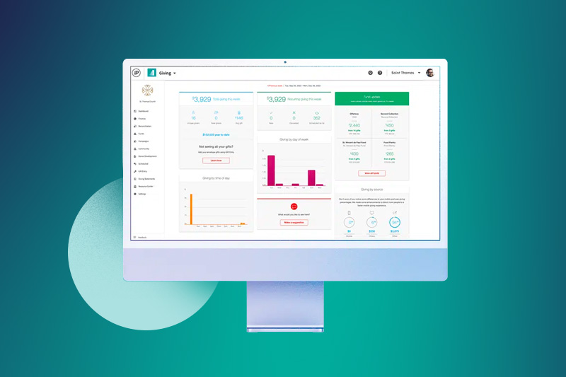 Pushpay’s donor development solution gives staff a list of suggestions on what actions to take to nurture donors to their next steps of generosity.